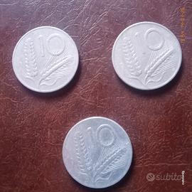 🦅Lotto 3 Monete Rare 10 Lire Spiga  1954 - 1953