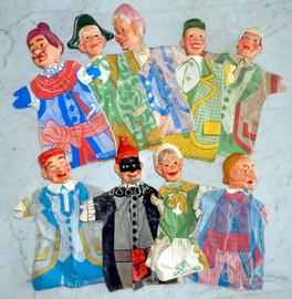 Lotto n°9 Marionette Burattini Maschere Italiane