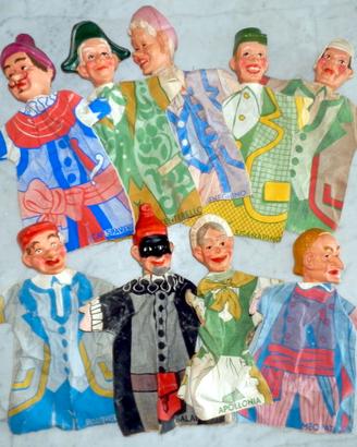 Lotto n°9 Marionette Burattini Maschere Italiane