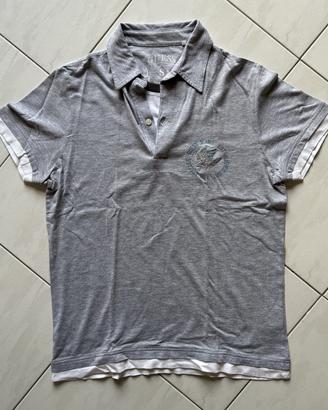 T-Shirt Stile Polo Guess Tg.S Grigia