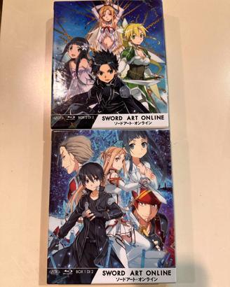 Coppia cofanetti DVD BluRay Sward Art Online
