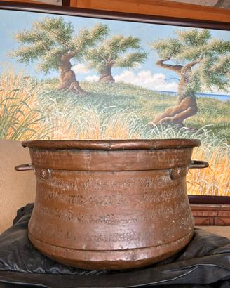 Porta vaso in rame