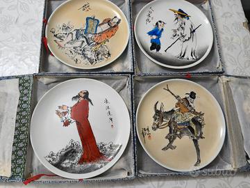 4 piatti cinesi vintage 