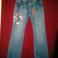 Jeans donna con ricamo, NUOVI CON ETICHETTA