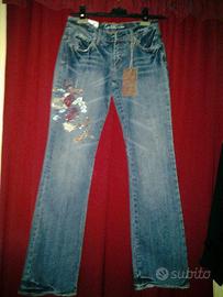 Jeans donna con ricamo, NUOVI CON ETICHETTA