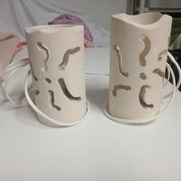 Coppia di Lampade in Tufo