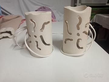 Coppia di Lampade in Tufo