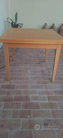 Tavolo in faggio allungabile 100x100 → 200x100