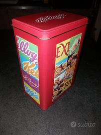 Scatola kellogg's corn flakes in latta