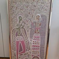 coppia di arazzi indiani anni 80 