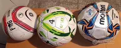 N. 3 palloni di cuoio (n. 5-n.4-n.3)