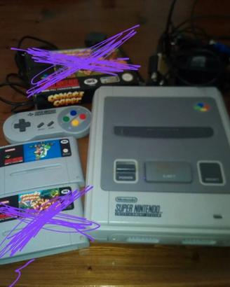 super nintendo console + 1 gioco cult