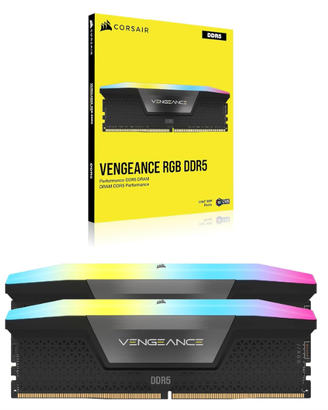 CORSAIR VENGEANCE RGB DDR5 RAM 48GB (2x24GB) 6000