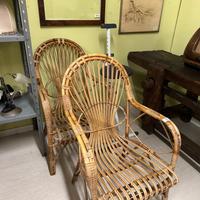 Coppia di sedie in vimini