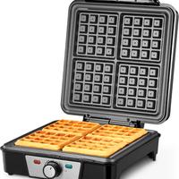 Piastra per Waffle per 4 Cialde Belghe, 1200 W Cia