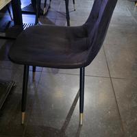 Stock di sedie in velluto nero