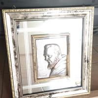 Quadro Padre Pio su lamina d'argento