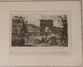 stampa ingresso delle truppe francesi a Milano