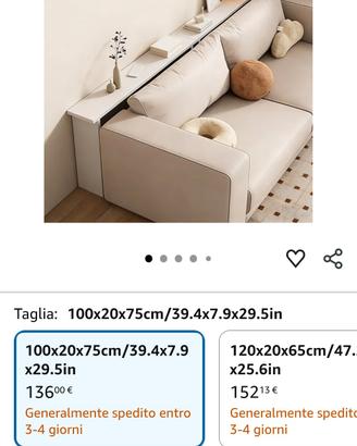 tavolo console dietro divano