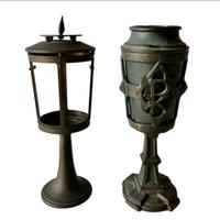 Portacandela - Bronzo patinato -
Porta fiori e por