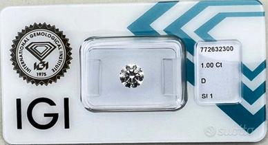 DIAMANTE NATURALE 1CT D COLOR 3EX.