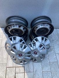 Cerchi ferro 15 Fiat ducato (4 pezzi + copricerch)