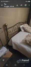 Struttura letto matrimoniale in ottone anni 70
