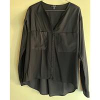 Camicia nera trasparente Bershka