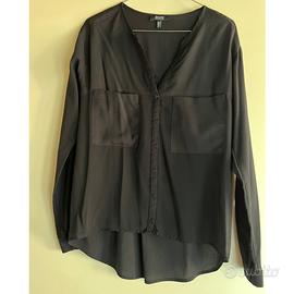 Camicia nera trasparente Bershka