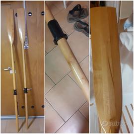 coppia di remi in legno 2 metri 