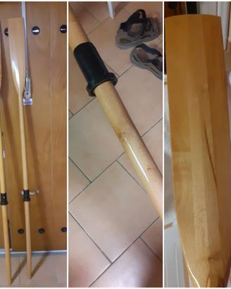 coppia di remi in legno 2 metri 