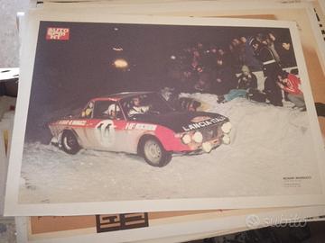 manifesto poster pubblicitario lancia Fulvia HF