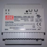 Alimentatore DIN MEAN WELL DR-30-12 12Vc 2A