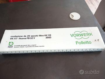 Sacchi filtro ORIGINALI folletto vk 116 - 117