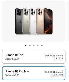 Iphone pro max 256/512 nuovi sigillati gar 24M