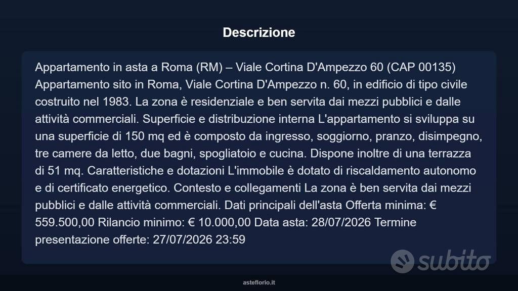 Appartamento – Roma, Della Vittoria - Altro