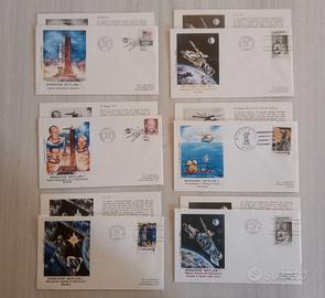 6 Buste FDC Skylab 1 (1973) Annulli USA e Inserti