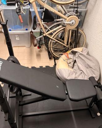 Panca multifunzionale Zipro + 105kg + bilancieri