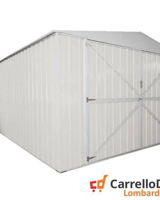 Box acciaio garage auto lamiera 360x600 bianco