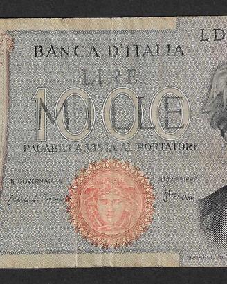 Italia -banconota circolata da 1000 Lire Verdi '81