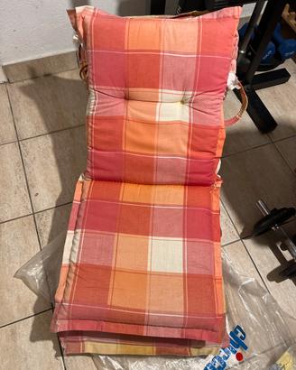2 cuscini per sedie da giardino con schienale