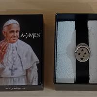 Bracciale AMEN in pelle modello "Papa Francesco"