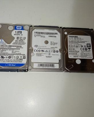 3 hard disk da 1 tb  2,5 pollici perfetti