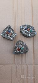 3 scatolette berbere portagioie vintage collezion 