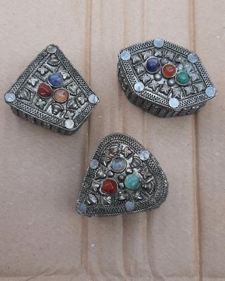 3 scatolette berbere portagioie vintage collezion 