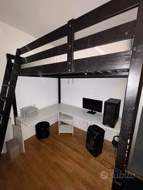 Letto soppalco IKEA + MATERASSO
