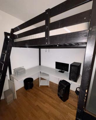 Letto soppalco IKEA + MATERASSO