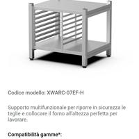UNOX banco di supporto inox per forno elettrico