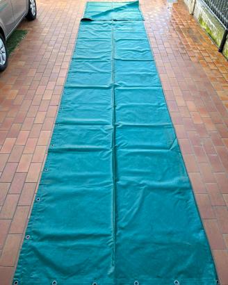 TELO PVC impermeabile verde con occhielli