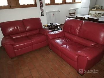 Coppia Divani in Vera Pelle ROSSO - Linea U-Style